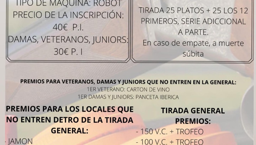 Jornada de tiro al plato organizada por los mayordomos de Torvizcón 2023. Jornada de tiro al plato organizada por los mayordomos de Torvizcón 2023.