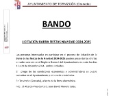 Licitación barra fiestas Navidad 2024/2025.