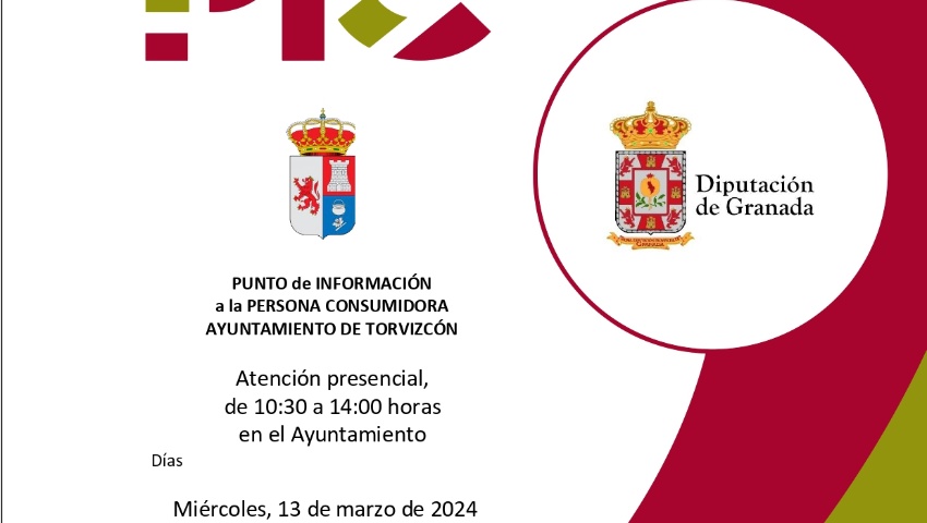 Punto de Información a la Persona consumidora en el Ayuntamiento De Torvizcón.