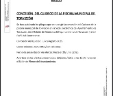 Concesión del Quiosco de la piscina Municipal de Torvizcón.