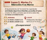 El Ayuntamiento de Torvizcón organiza actividades deportivas infantiles y juveniles.