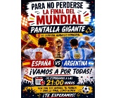 Vive la "Final del mundial de fútbol" en pantalla gigante.