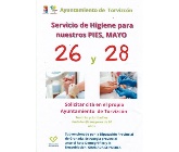 Servicio de higiene para nuestros pies, Mayo.