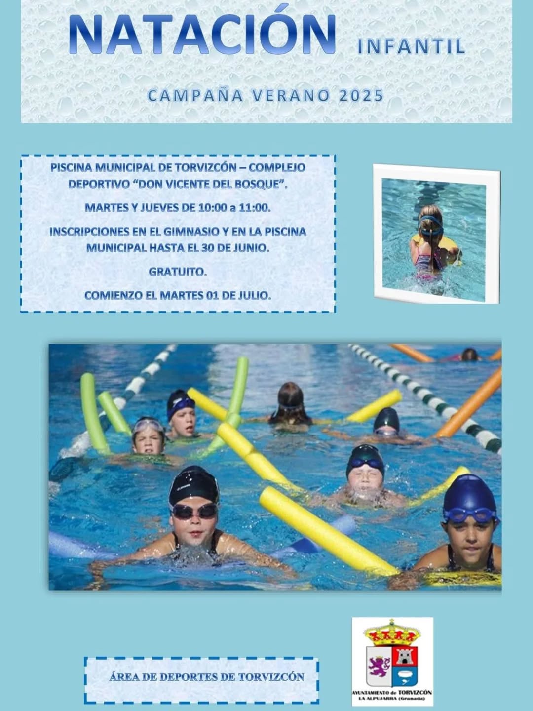 Natación infantil. Campaña de verano 2025.